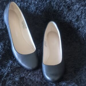 Rockport Black Women's Leather Ballet Flats
